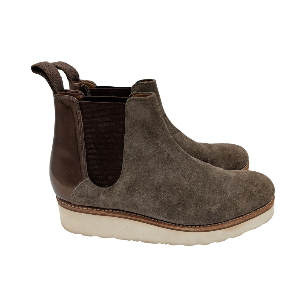 Grenson Lydia Vigogna Brown Suede Leather Chelsea Boots Women's 9 UK 6.5 Pull On